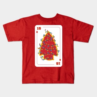 Chiefs Christmas, Playing Card Number 15 Kids T-Shirt